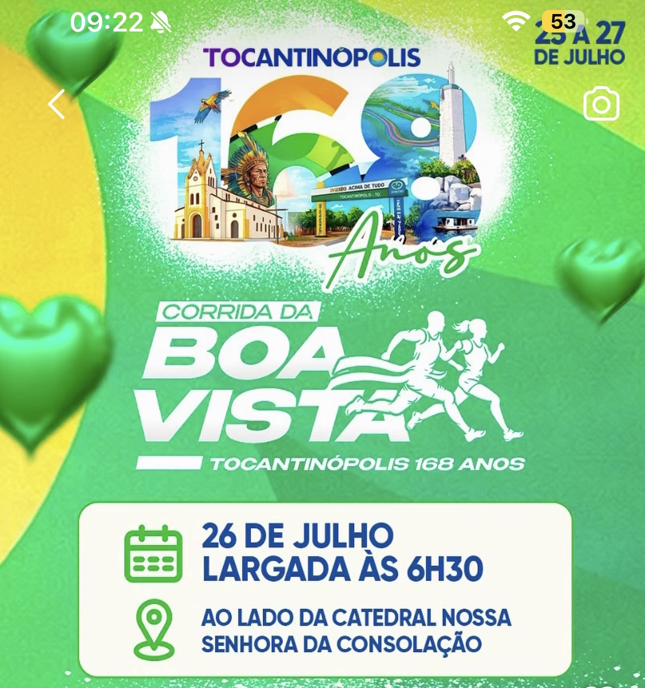 Atletas no evento CORRIDA DA BOA VISTA - TOCANTINÓPOLIS 168 ANOS