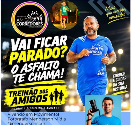 Capa do evento Treinão Amigos Corredores - marcar 📸 @mendersonscm