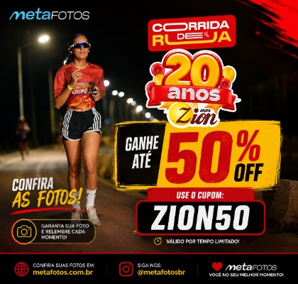 Atletas no evento Corrida de Rua 20 anos ZION