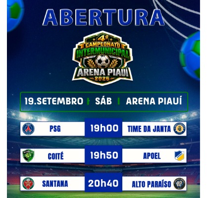 Capa do evento CAMPEONATO INTERMUNICIPAL ARENA PIAUÍ