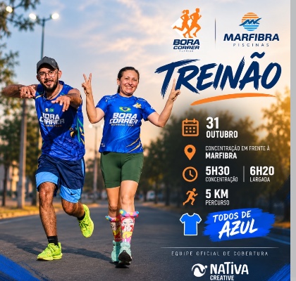 Capa do evento Treinão Marfibra/ Bora Correr